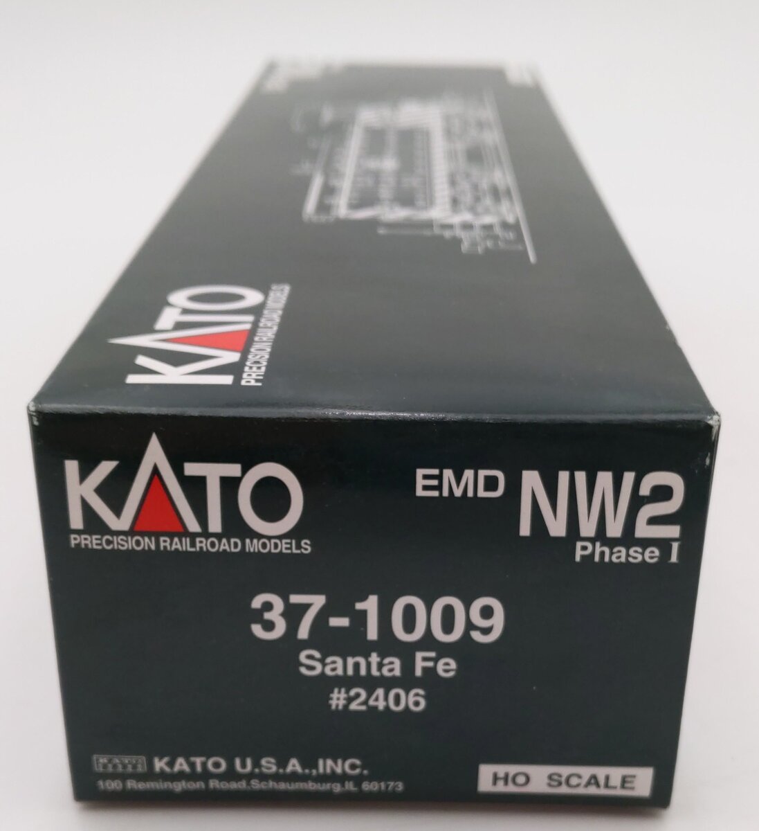 Kato 37-1009 HO Santa Fe EMD NW2 Phase I Switcher Diesel Locomotive #2406 w/DCC LN/Box
