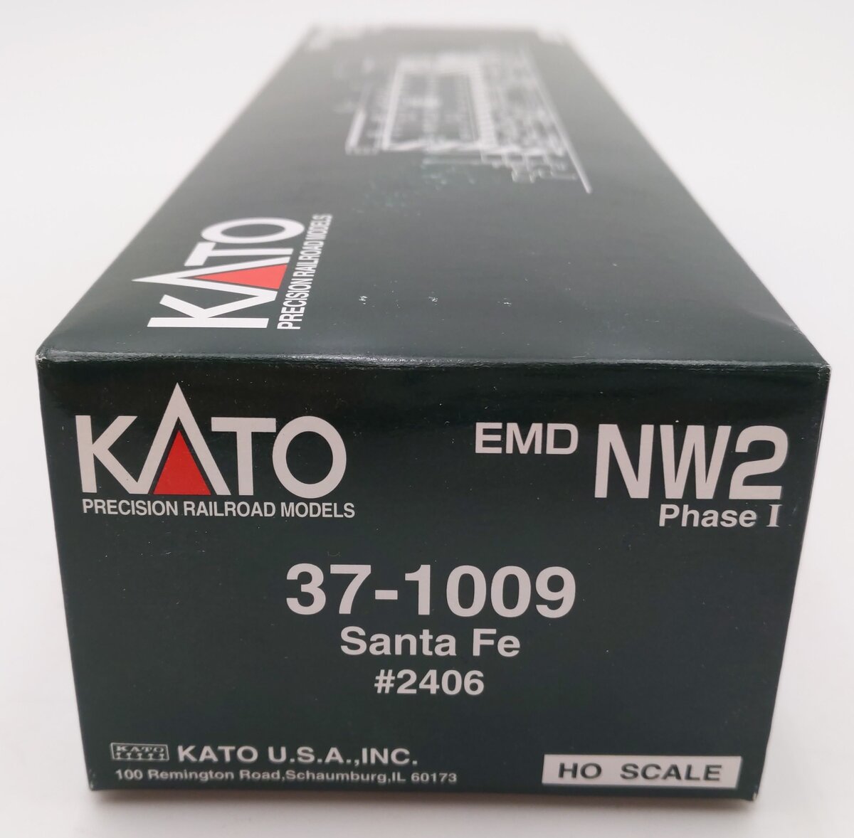 Kato 37-1009 HO Santa Fe EMD NW2 Phase I Switcher Diesel Locomotive #2406 w/DCC LN/Box