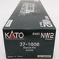 Kato 37-1008 HO Scale Santa Fe EMD NW2 Phase I Diesel Locomotive #2405 EX/Box