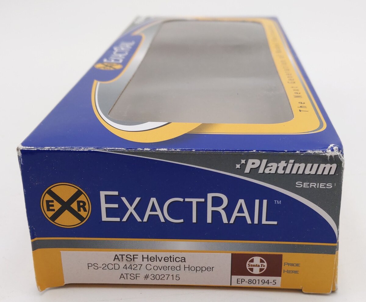 ExactRail EP-80194-5 HO Scale ATSF Helvetica PS-2CD 4427 Covered Hopper #302715 EX/Box