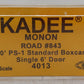 Kadee 4013 HO Scale Monon 40' PS-1 Single 6' Door Boxcar #843 EX/Box