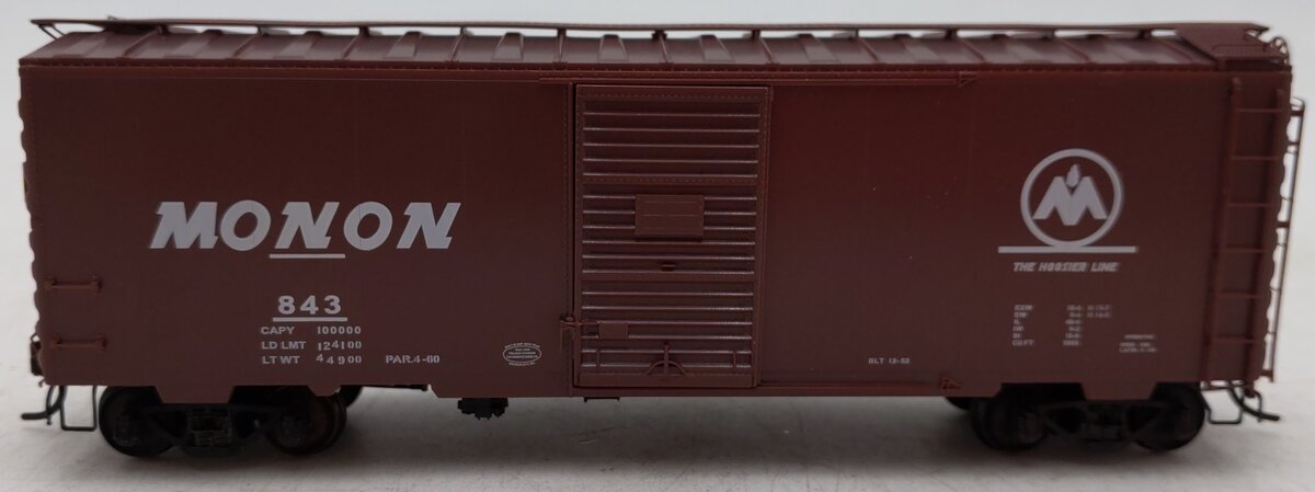 Kadee 4013 HO Scale Monon 40' PS-1 Single 6' Door Boxcar #843 EX/Box