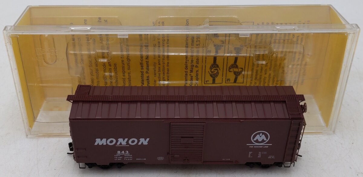 Kadee 4013 HO Scale Monon 40' PS-1 Single 6' Door Boxcar #843 EX/Box