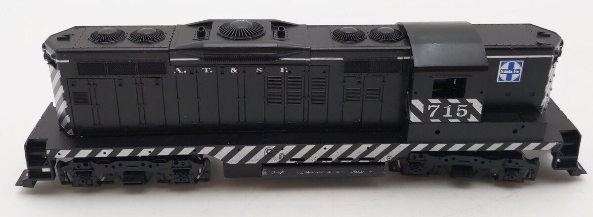 Front Range 9107 HO Scale Santa Fe GP-9 Powered Zebra Diesel Locomotive #715 VG/Box