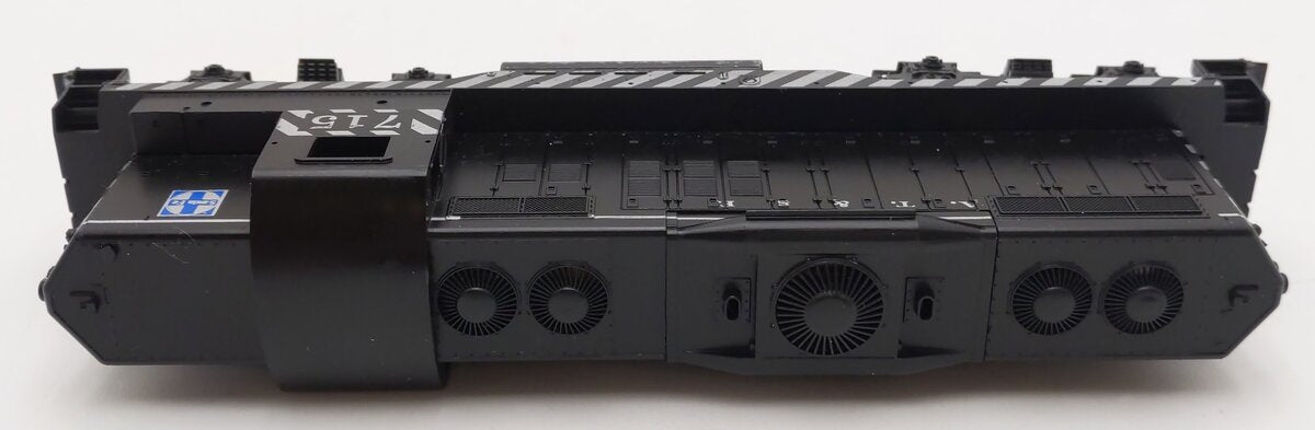 Front Range 9107 HO Scale Santa Fe GP-9 Powered Zebra Diesel Locomotive #715 VG/Box
