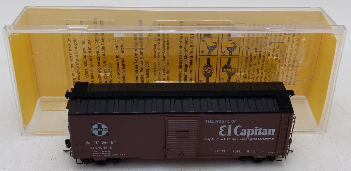 Kadee 4046 HO Atchison, Topeka & Santa Fe El Captain 40' PS-1 Boxcar EX/Box