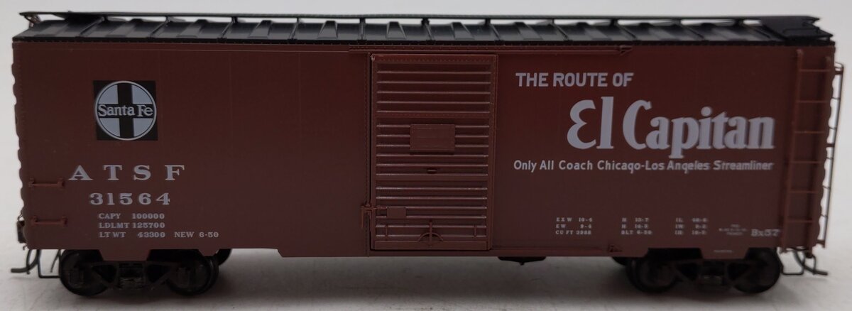Kadee 4046 HO Atchison, Topeka & Santa Fe El Captain 40' PS-1 Boxcar EX/Box