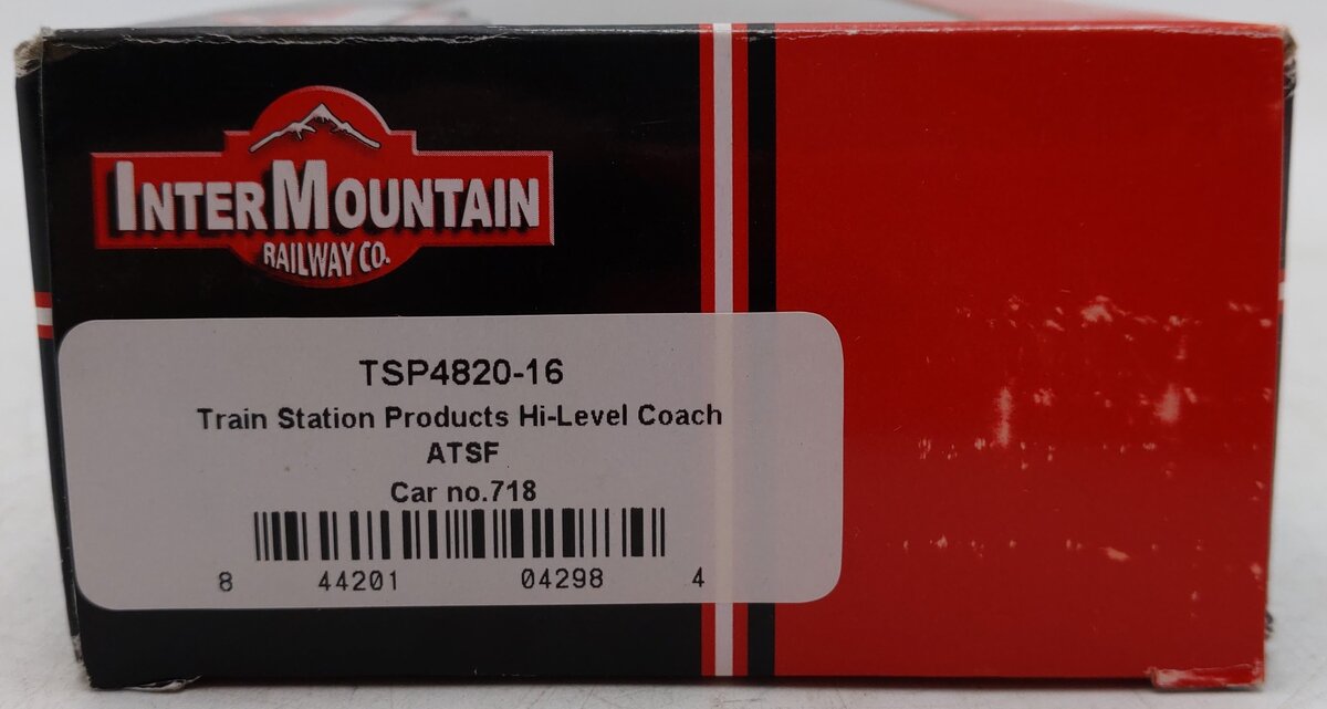 InterMountain TSP4820-16 HO Scale ATSF Hi-Level Coach Car #718 EX/Box