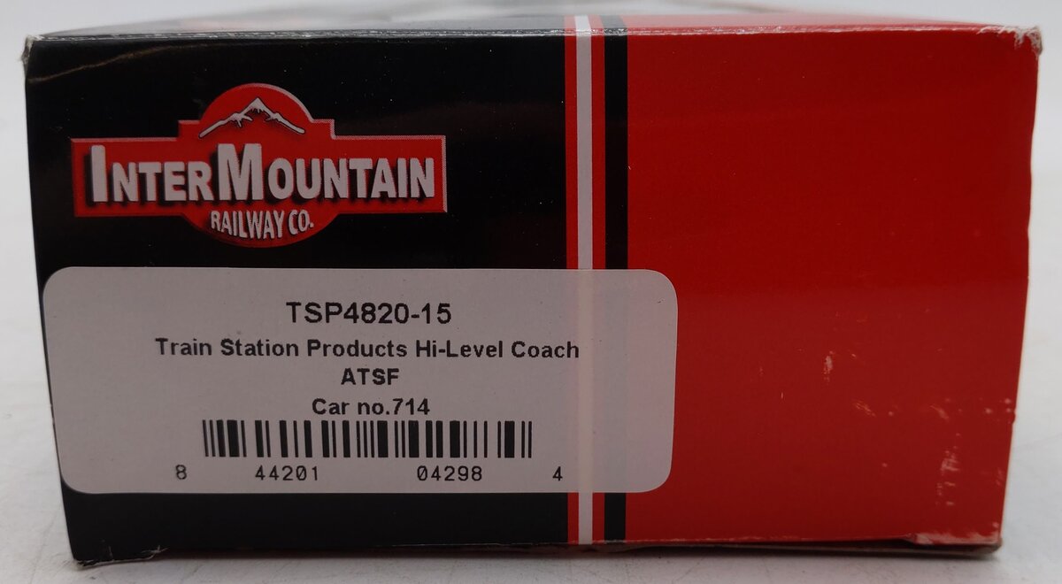 InterMountain TSP4820-15 HO Scale ATSF Hi-Level Coach Car #714 EX/Box