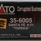Kato 35-6005 HO Scale Santa Fe "Topeka" Corrugated Business Car EX/Box