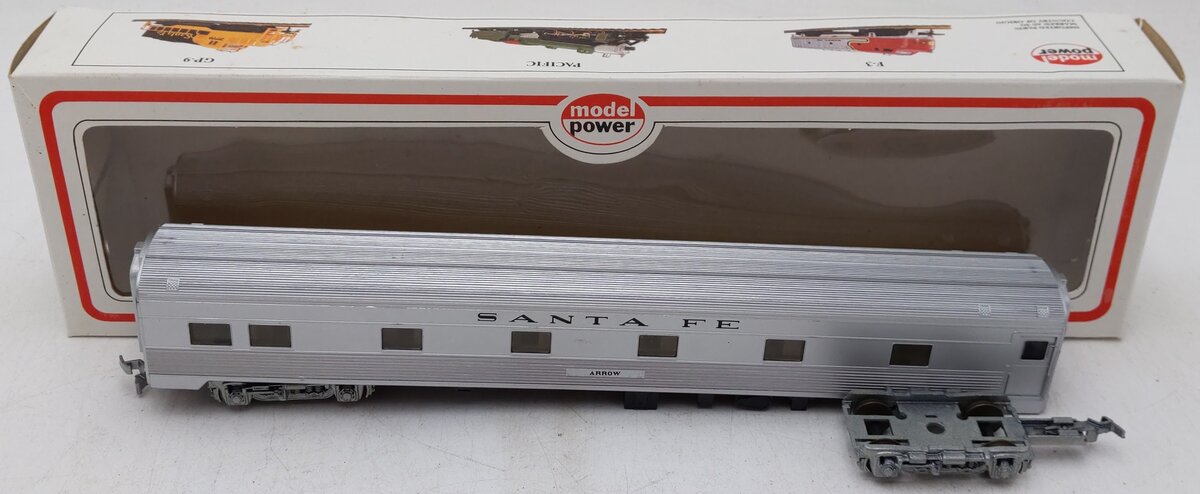 Model Power 8864 HO Scale Santa Fe "Arrow" Sleeper Car VG/Box