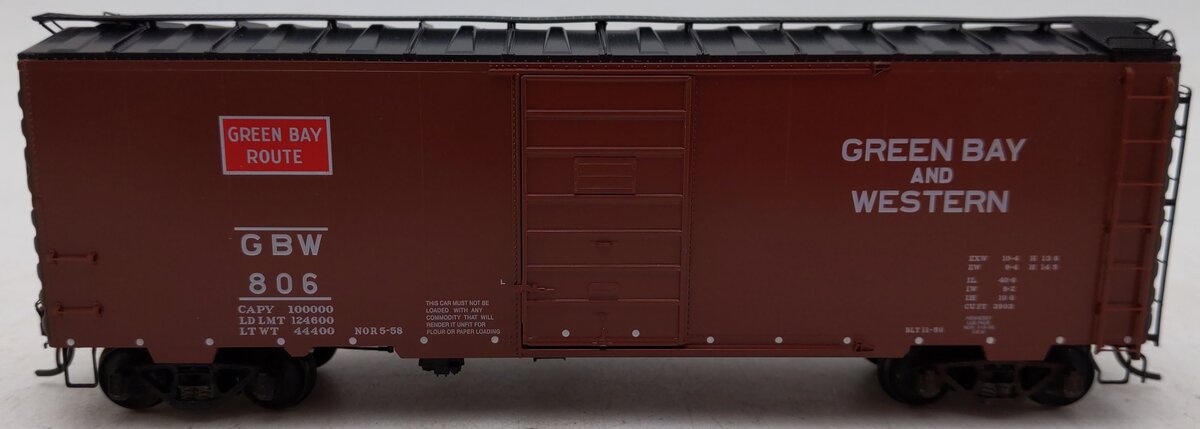 Kadee 4049 HO Scale Green Bay & Western 40' PS-1 Boxcar #806 EX/Box
