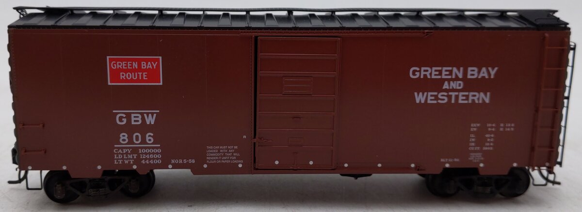 Kadee 4049 HO Scale Green Bay & Western 40' PS-1 Boxcar #806 EX/Box