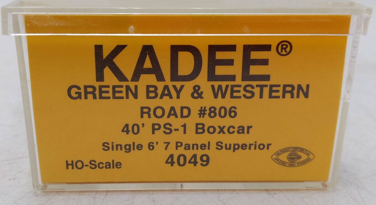Kadee 4049 HO Scale Green Bay & Western 40' PS-1 Boxcar #806 EX/Box
