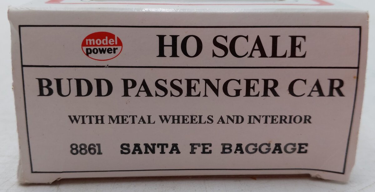 Model Power 8861 HO Scale Atchison Topeka Santa Fe Budd Baggage Car #3550 EX/Box