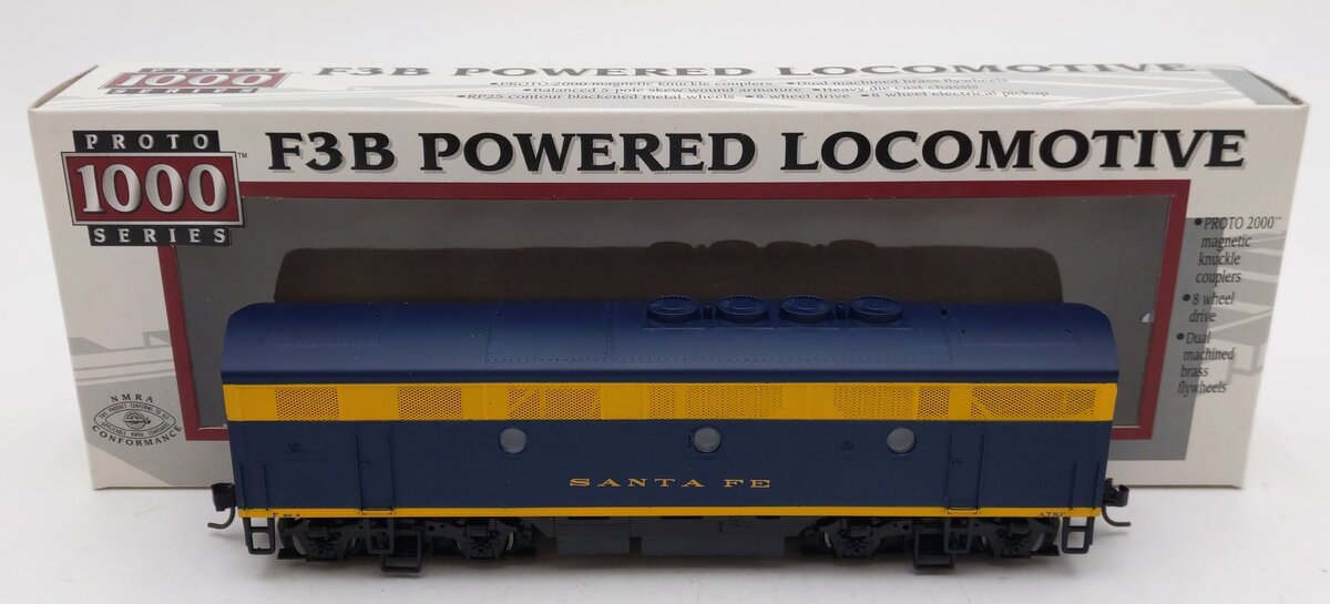 Proto 1000 23961 HO Scale Santa Fe F3B Powered Diesel Locomotive #201B EX/Box
