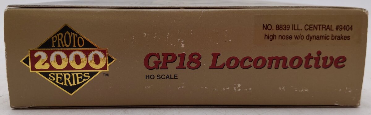 Proto 2000 8839 HO Illinois Central GP18 Diesel Locomotive #9404 EX/Box