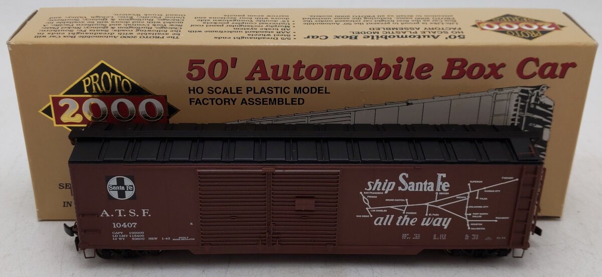 Proto 2000 10407 HO Scale ATSF Boxcar #10407 EX/Box