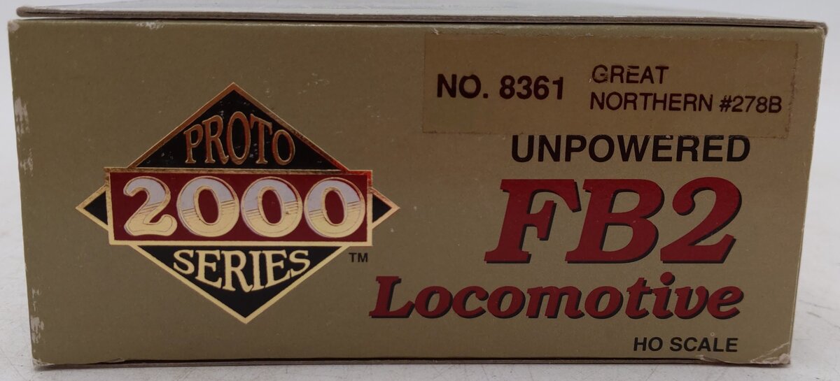 Proto 2000 8361 HO Scale Great Northern Unpowered FB2 B-Unit  #278B EX/Box