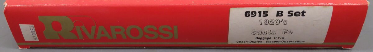 Rivarossi 6915 HO Santa Fe 4-Car Passenger Set (Set B) EX/Box