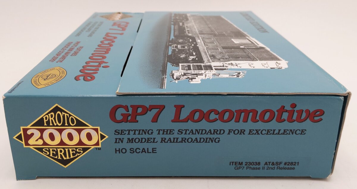 Proto 2000 23038 HO Scale AT&SF EMD GP7 Phase II Diesel Locomotive #2821 LN/Box