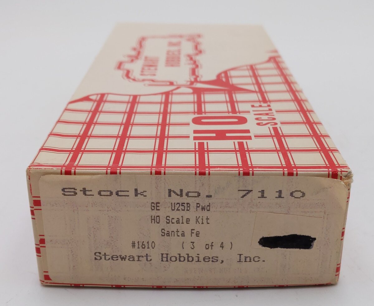 Stewart Hobbies, Inc 7110 HO Scale Santa Fe GE U25B Diesel Locomotive #1600 VG/Box