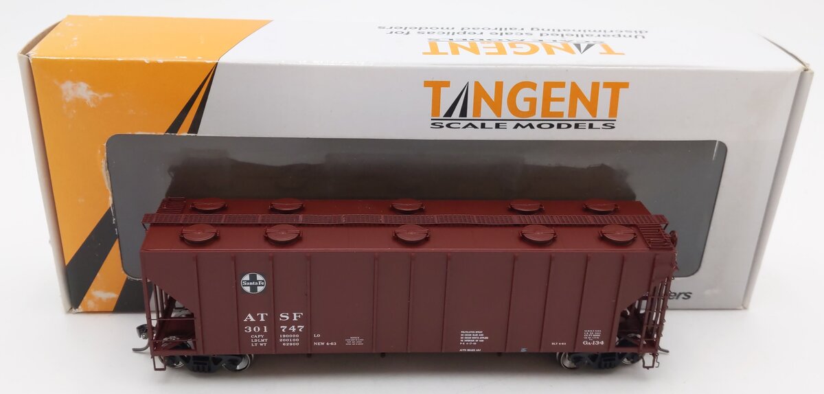 Tangent 10511-18 HO Scale ATSF "Original 1963" PS4000 Covered Hopper #301747 VG/Box