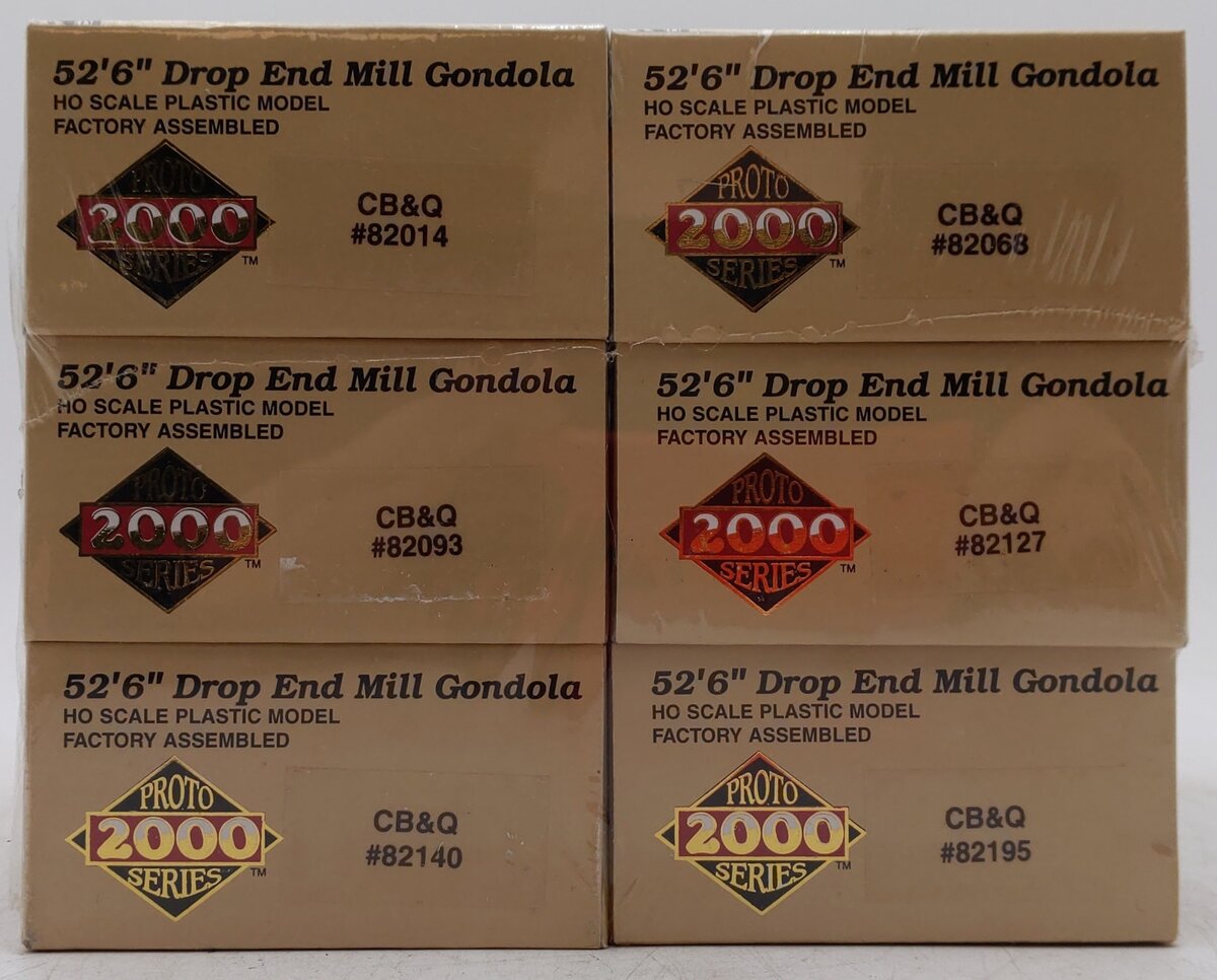 Proto 2000 21241 HO Scale Chicago Burlington & Quincy Gondola Cars (Set of 6) MT/Box