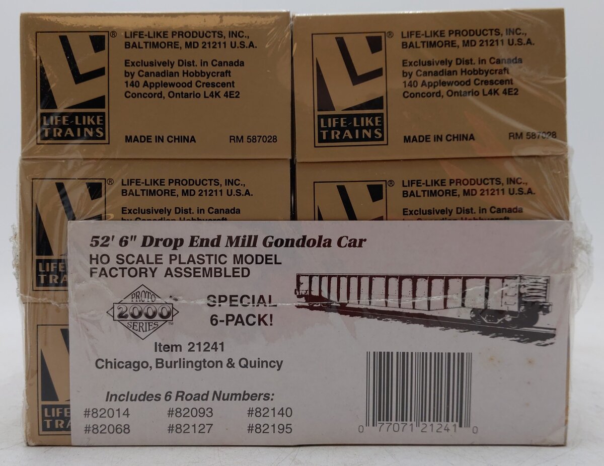 Proto 2000 21241 HO Scale Chicago Burlington & Quincy Gondola Cars (Set of 6) MT/Box