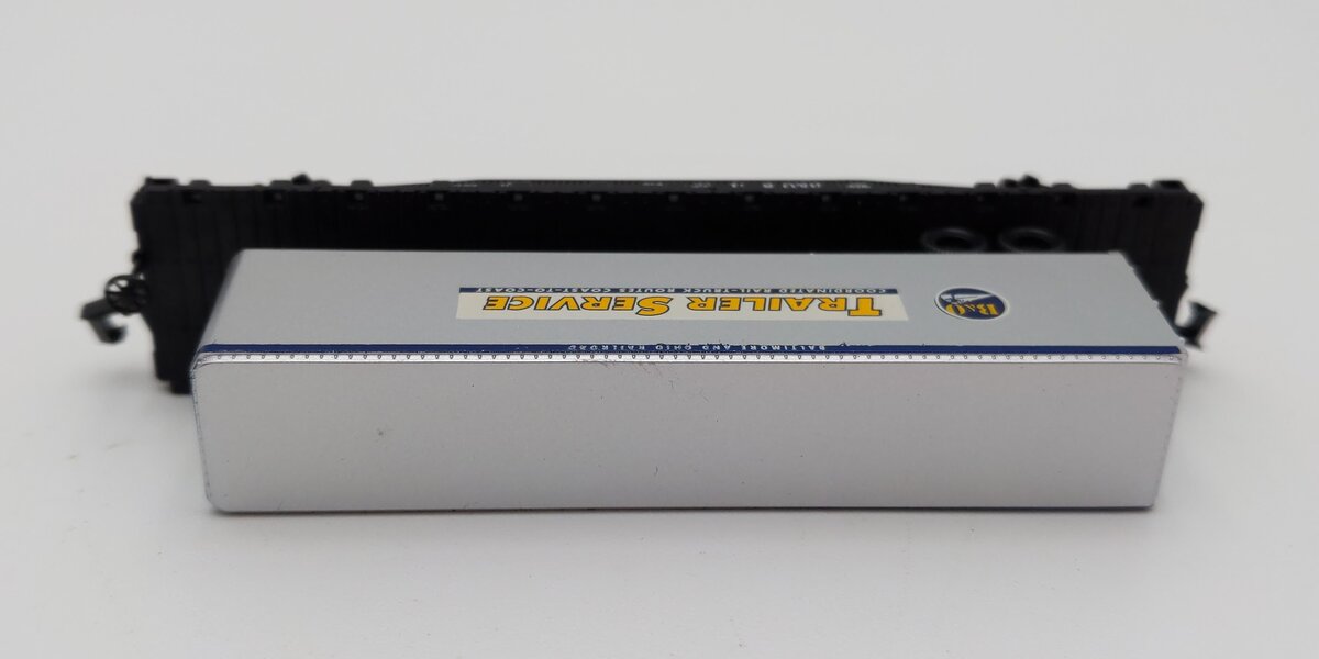 Atlas 3779 N Scale Baltimore & Ohio Flat Car w/40' Trailer #8781 EX/Box