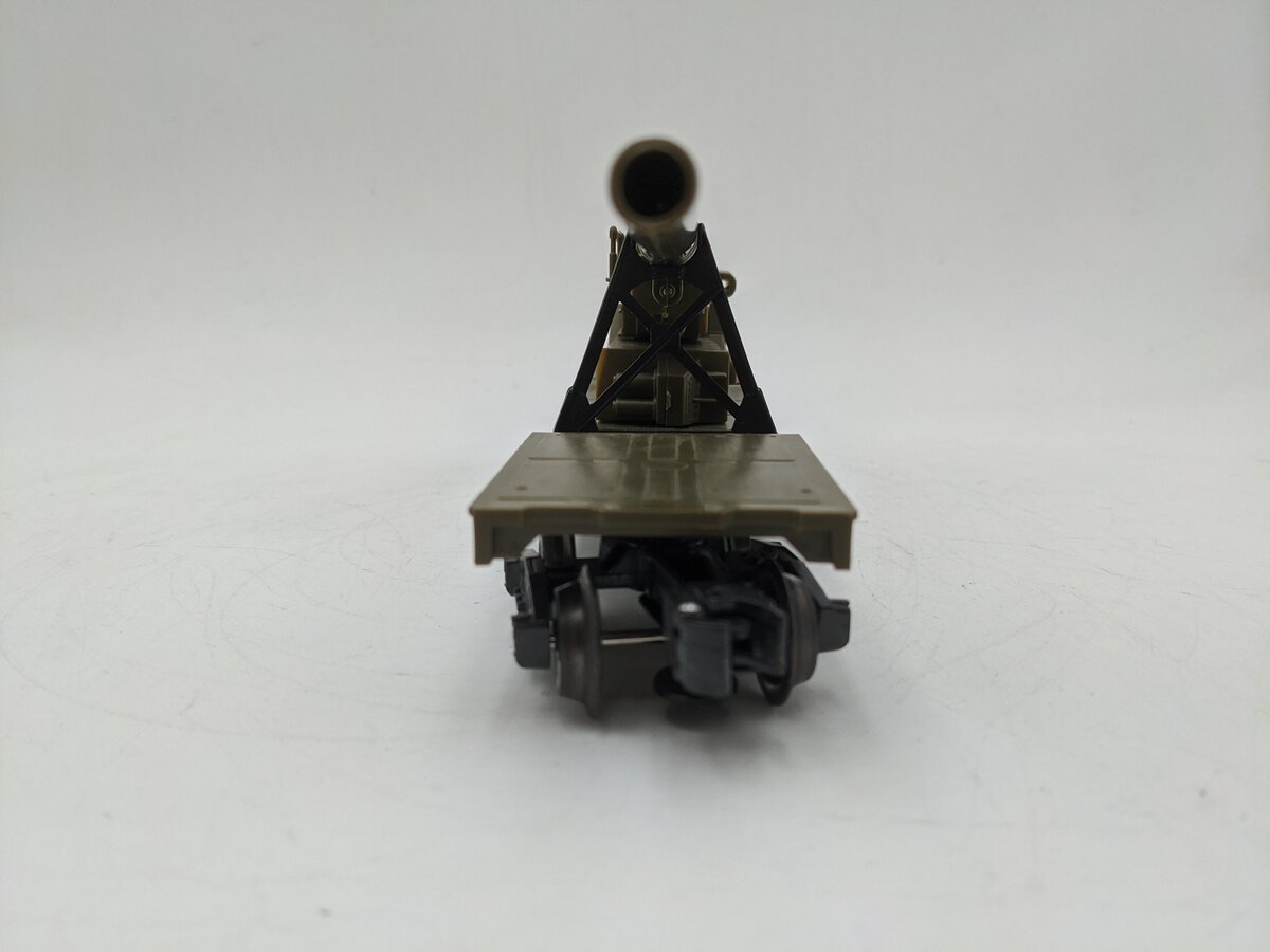 K-Line K662-8011 O Gauge DODX Depressed Center Flatcar w/Cannon EX/Box