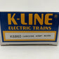 K-Line K6860 O Gauge Army Medical Department Work Caboose EX/Box