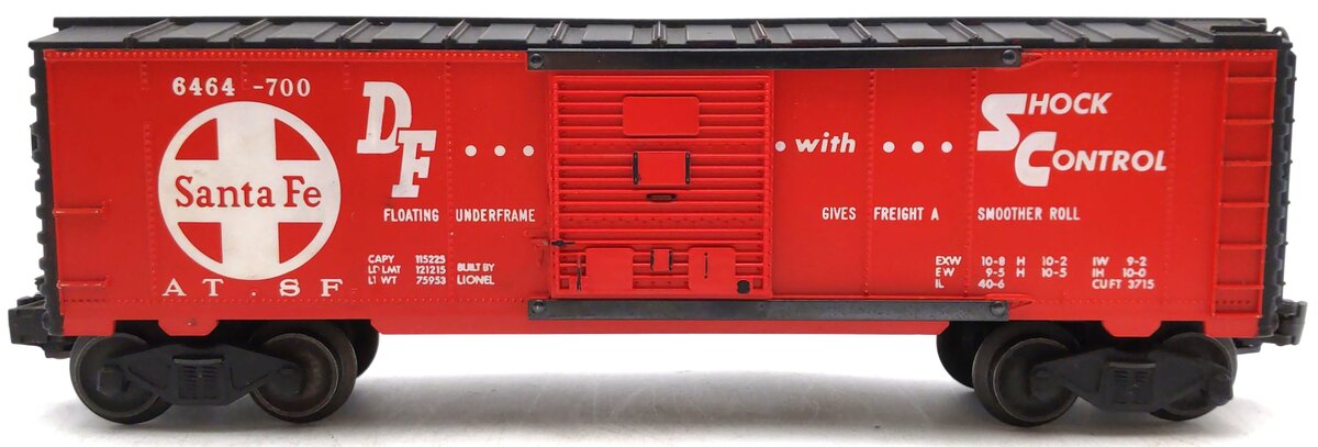 Lionel 6-29291 O Gauge AT&SF Shock Control Boxcar #6464-700