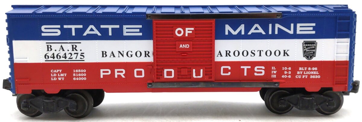 Lionel 6-19285 O Gauge Bangor & Aroostook "State of Maine" Boxcar #6464275 EX