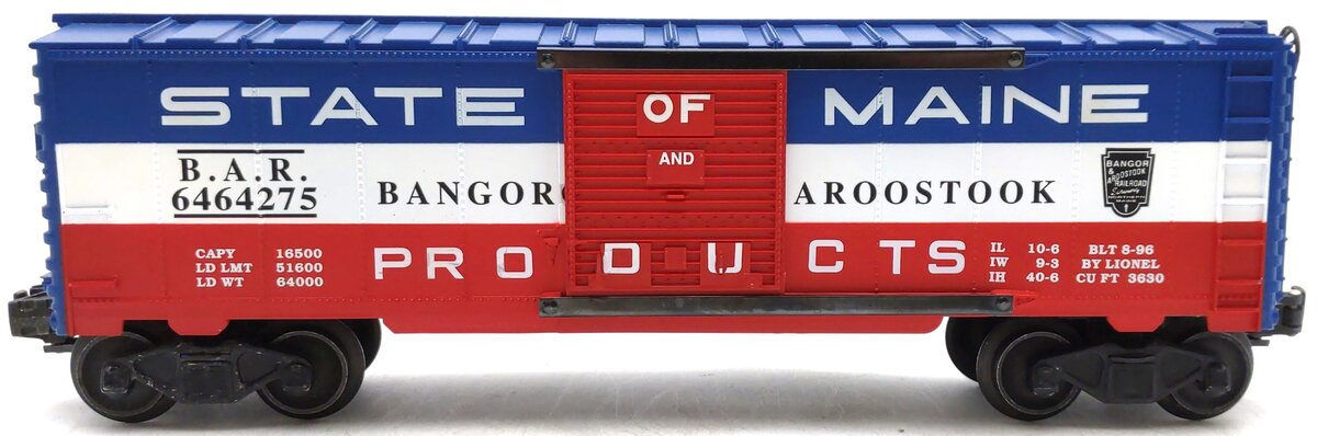 Lionel 6-19285 O Gauge Bangor & Aroostook "State of Maine" Boxcar #6464275 EX