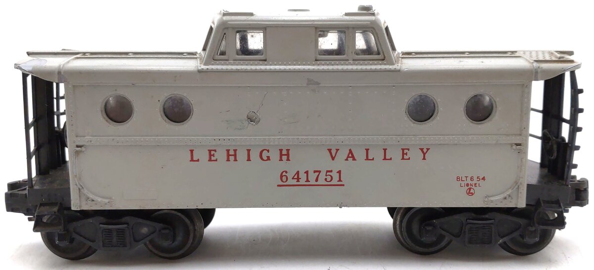Lionel 6417-50 Vintage O Gray Lehigh Valley Porthole Caboose VG