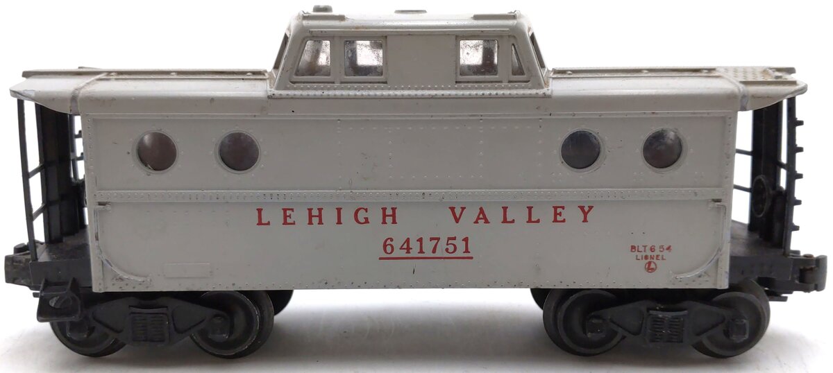 Lionel 6417-50 Vintage O Gray Lehigh Valley Porthole Caboose VG
