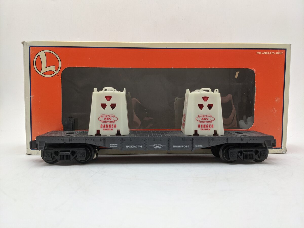 Lionel 6-36006 O Gauge AEC Flatcar #6805 with Uranium Load EX/Box