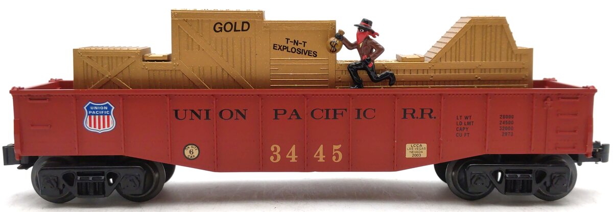 Lionel 6-3445 O Gauge Custom RGS Union Pacific LCA 2003 Gondola w/Gold LN