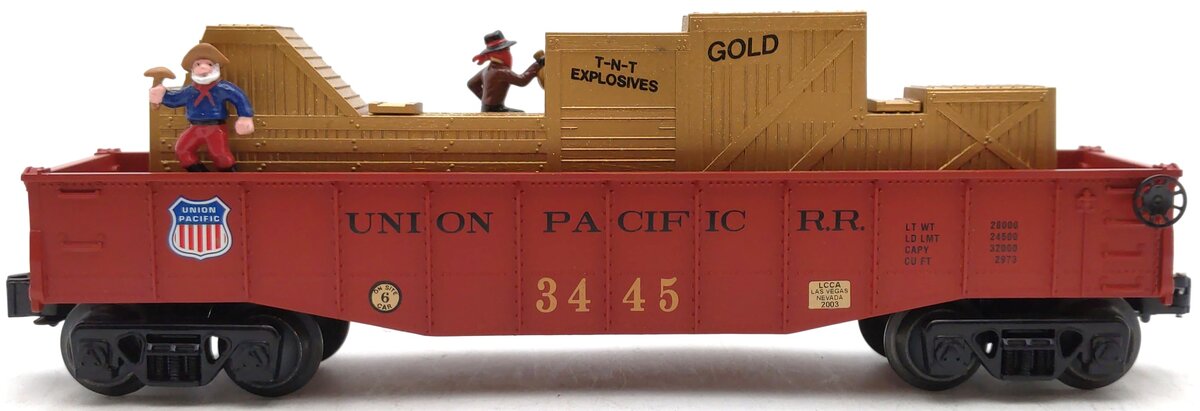 Lionel 6-3445 O Gauge Custom RGS Union Pacific LCA 2003 Gondola w/Gold LN
