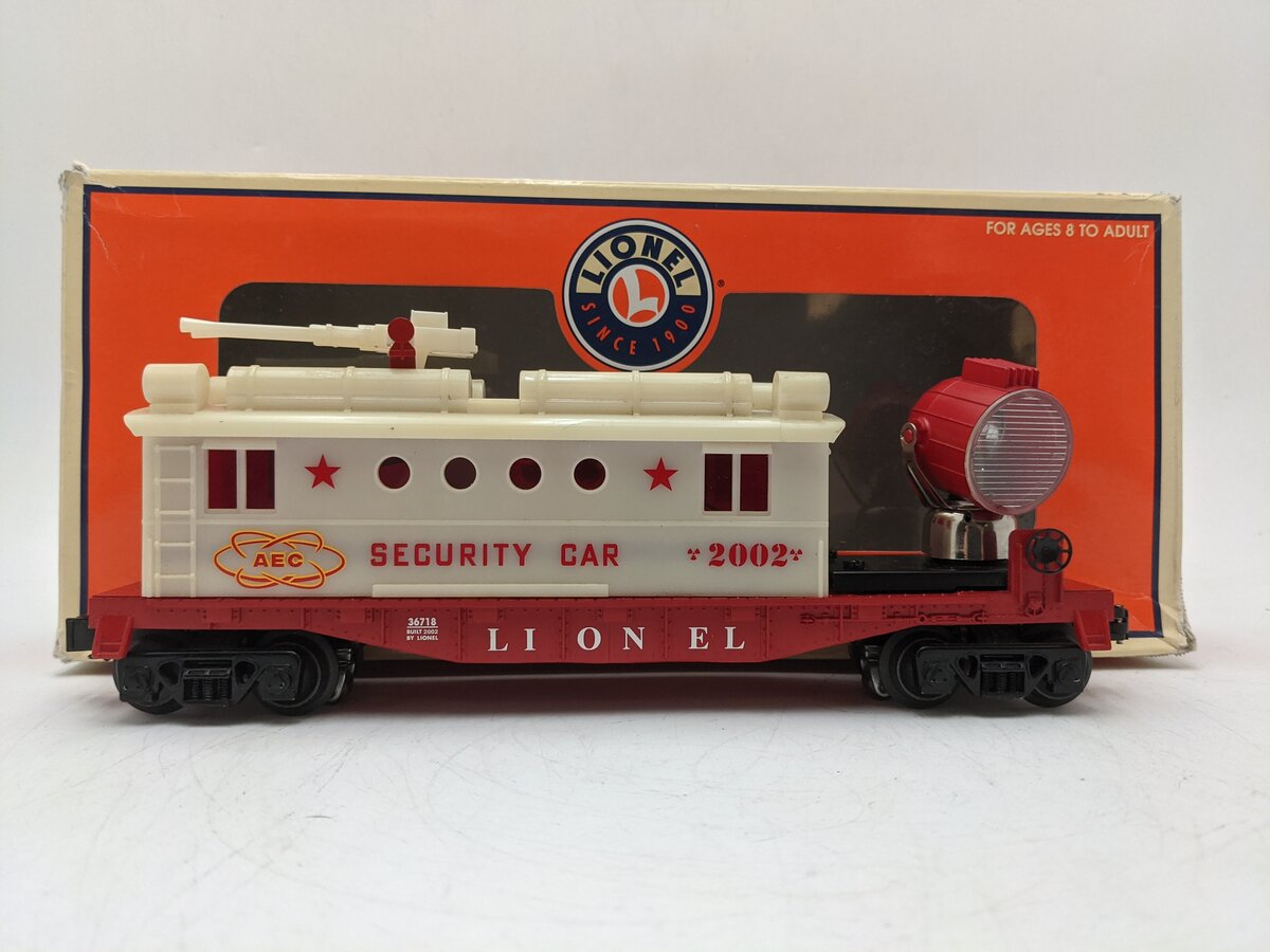 Lionel 6-36718 O Gauge AEC Security Operating Searchlight Caboose #2002 EX/Box
