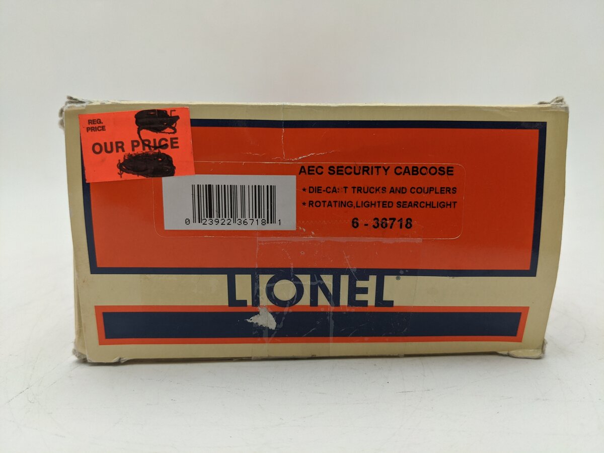 Lionel 6-36718 O Gauge AEC Security Operating Searchlight Caboose #2002 EX/Box