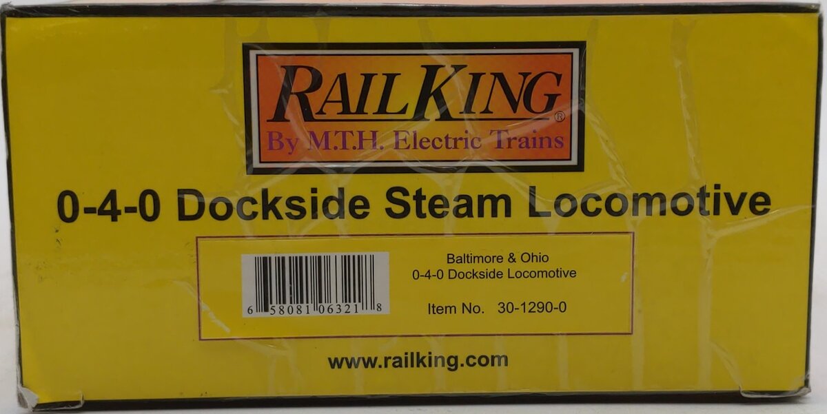 MTH 30-1290-0 Baltimore & Ohio 0-4-0 Dockside Steam Locomotive #97 LN/Box