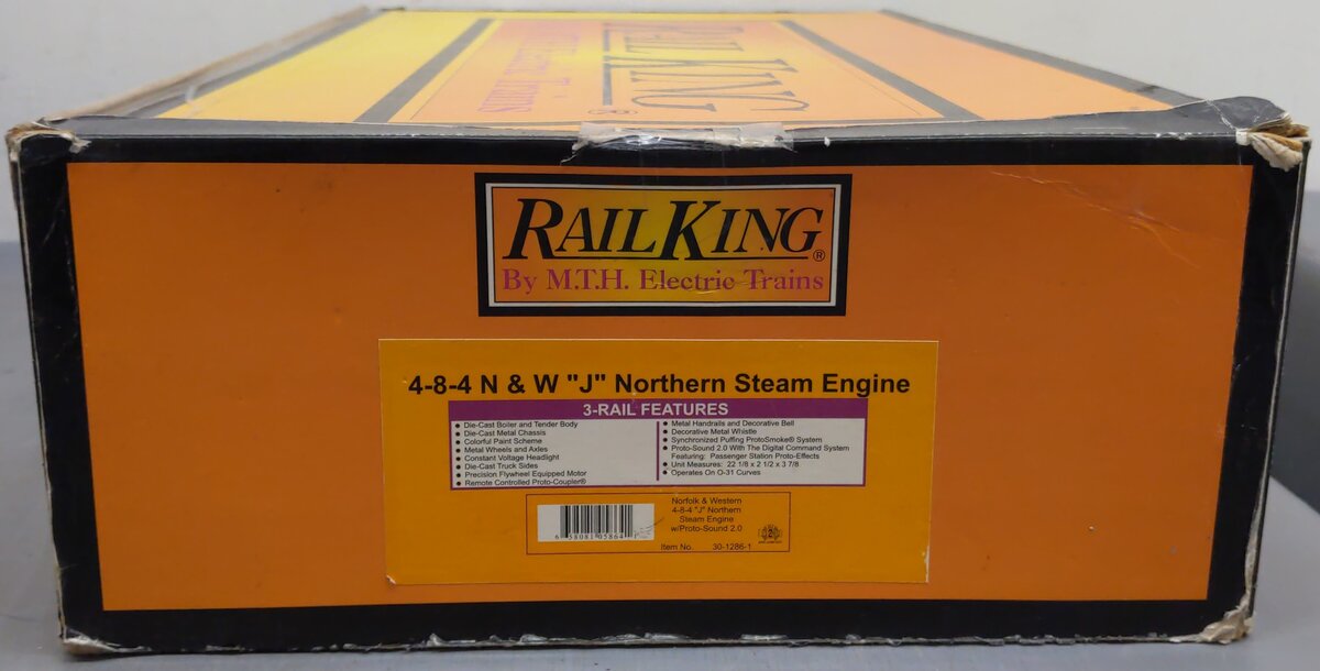 MTH 30-1286-1 O Gauge Norfolk & Western 4-8-4 "J" Steam Locomotive #603 w/PS2 LN/Box