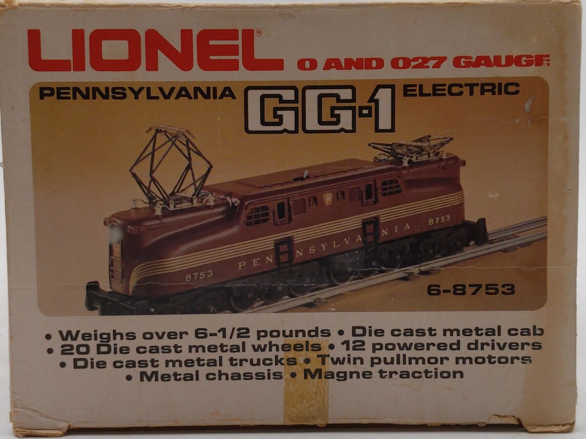 Lionel 6-8753 O Gauge Pennsylvania Railroad GG-1 Electric Locomotive #8753 EX/Box