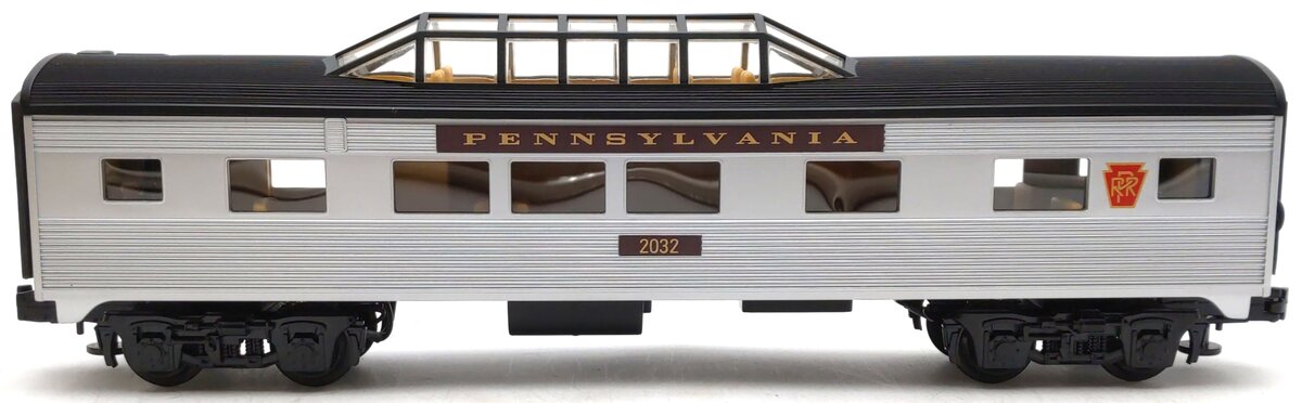 MTH 30-6070S Pennsylvania Streamlined Observation Car #2032 LN/Box