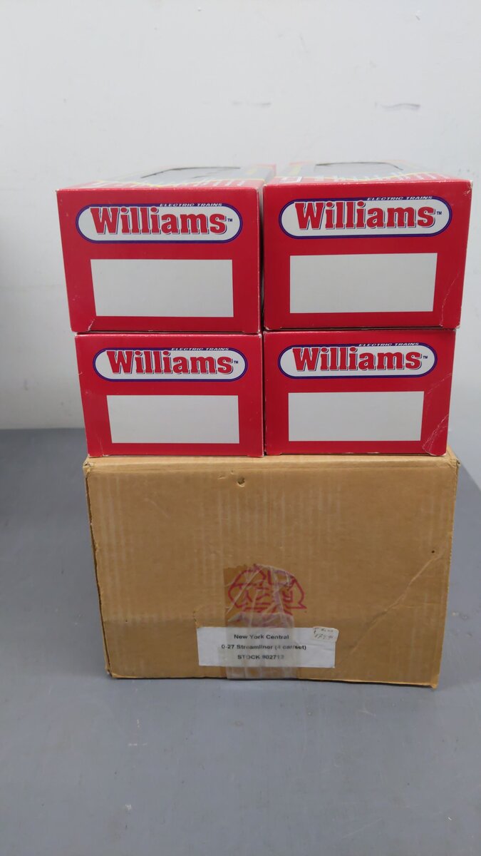 Williams STR-02712 O Gauge O-27 New York Central Streamliner (4 Car Set) EX/Box