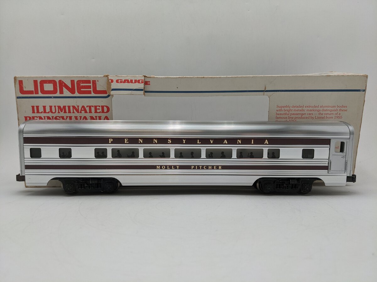 Lionel 6-9572 O Gauge Pennsylvania "Molly Pitcher" Aluminum Coach Passenger Car EX/Box