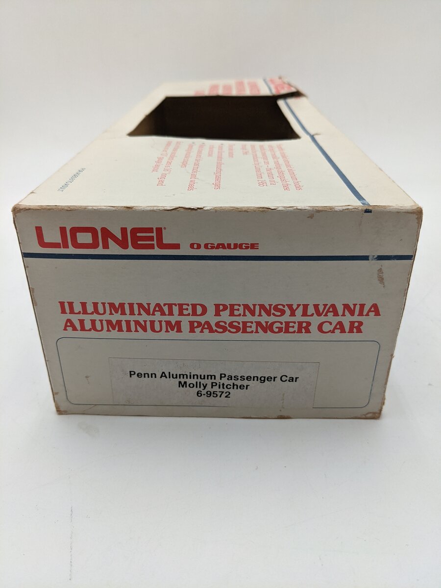Lionel 6-9572 O Gauge Pennsylvania "Molly Pitcher" Aluminum Coach Passenger Car EX/Box