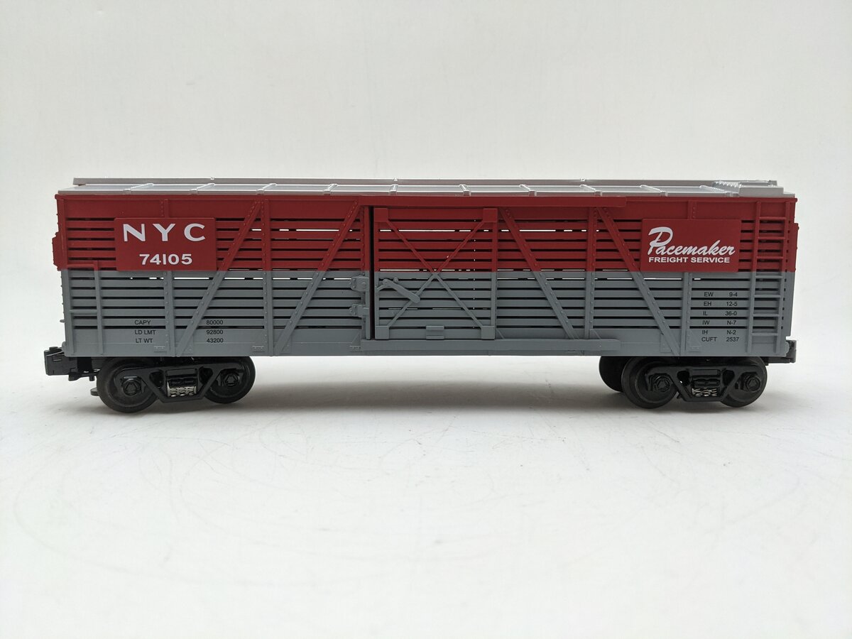 MTH 30-7112 O Gauge New York Central Pacemaker Stock Car #74105 EX/Box